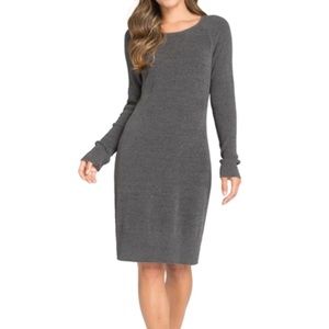 Barefoot Dreams CozyChic Ultra Lite Long Sleeved Dress Carbon Grey Medium